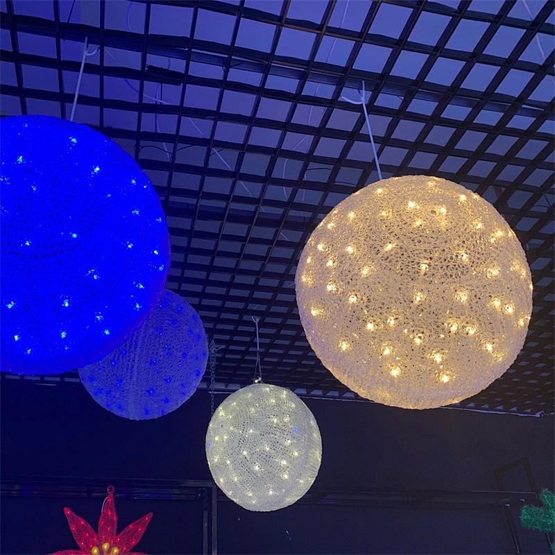 3D spherical colorful indoor and outdoor decoration size customization factory wholesale led spherical ball motif light