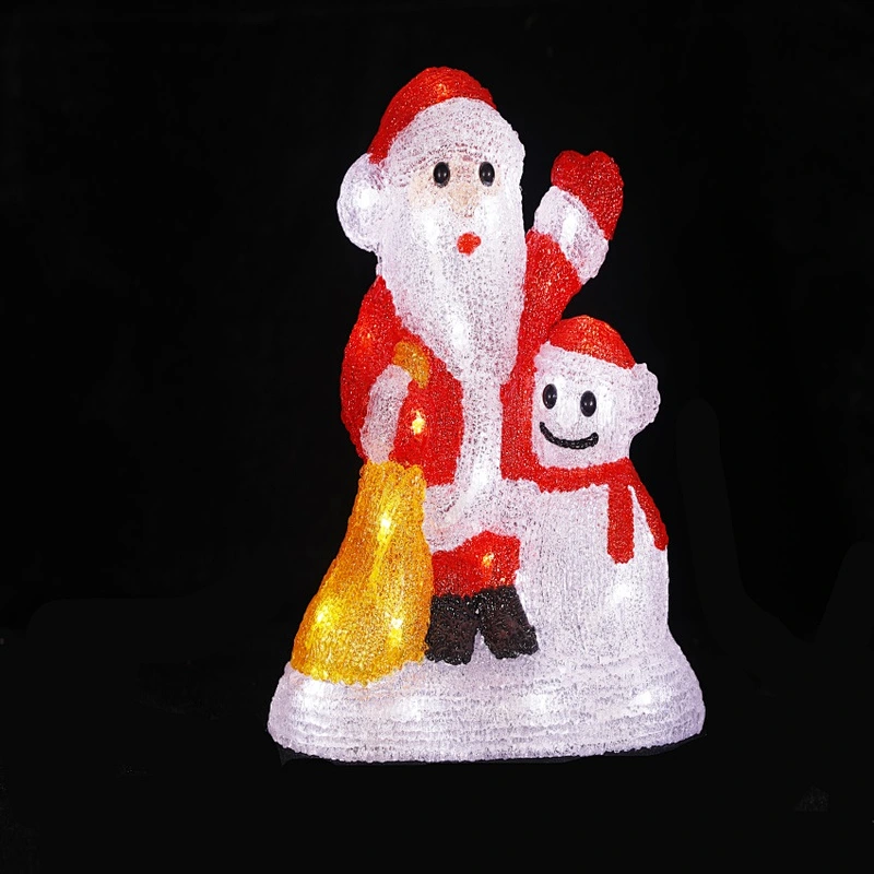 3D The Santa Claus  New Year Christmas ornaments LED Sculpture motif light  Park Plaza mall decoration
