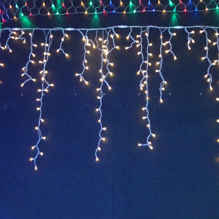 indoor outdoor manufacturer wholesale Waterproof outdoor colorful atmosphere foil decoration led icicle light