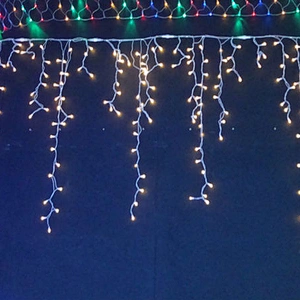indoor outdoor manufacturer wholesale Waterproof outdoor colorful atmosphere foil decoration led icicle light