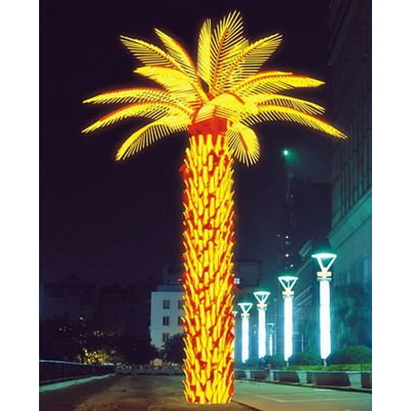 Hot sale Artificial coconut palm tree fairy garden led lights