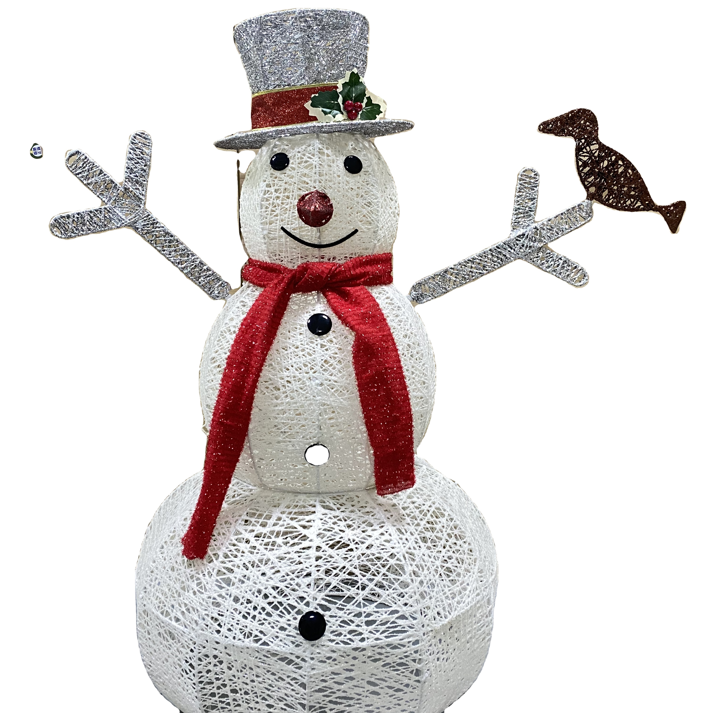 3D snowman  New Year Christmas ornaments LED Sculpture motif light  customized landscape luminous  decoration