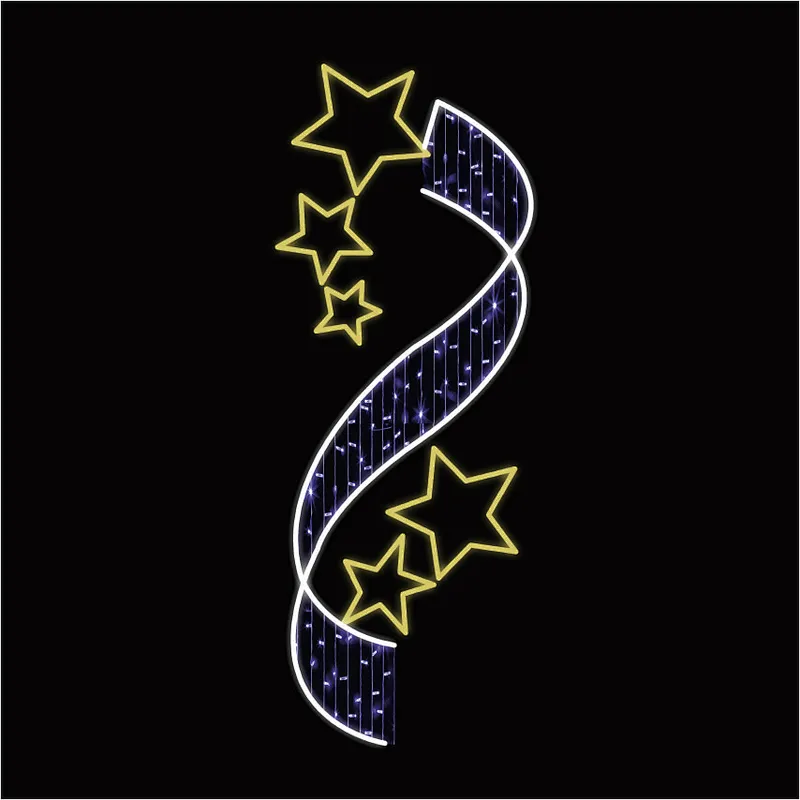 2019 New Xmas Decoration Led Motif Light For Pole Christmas Decorative Outdoor Pole Street Motif