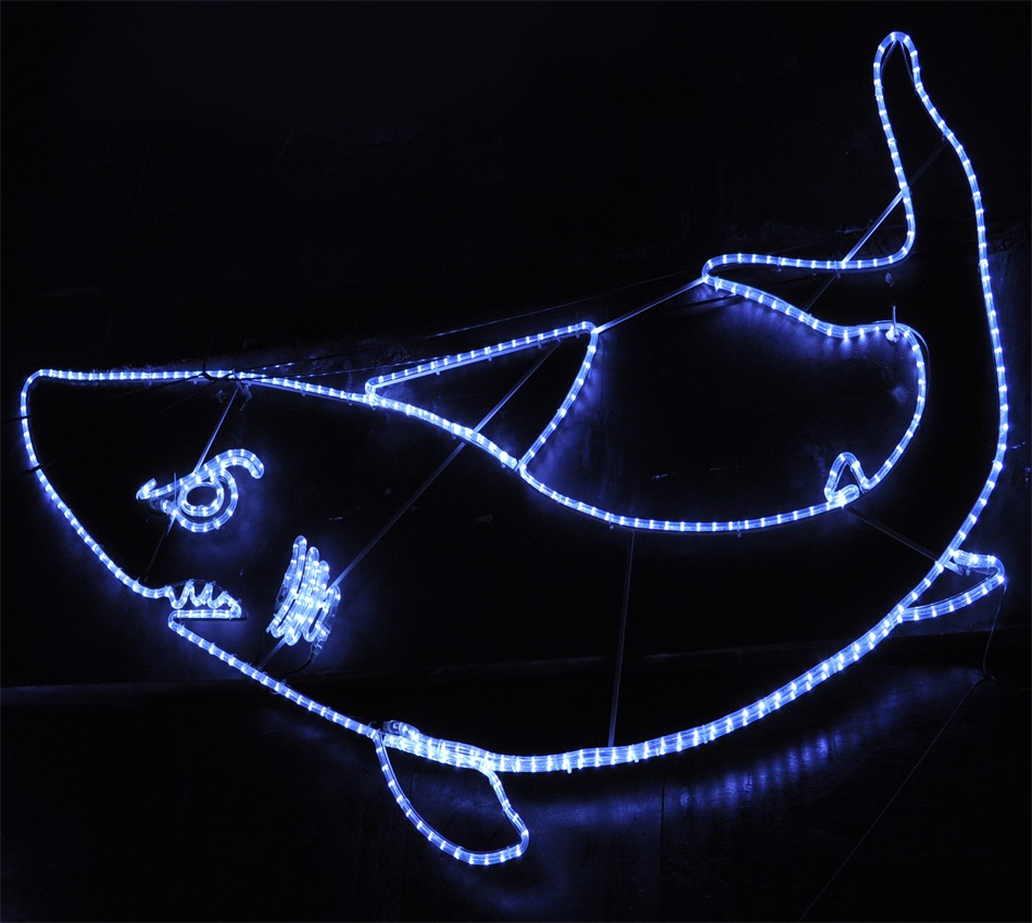 2D outdoor waterproof luminous Blue light Landscape decoration  undersea creatures theme motif LED light wholesale