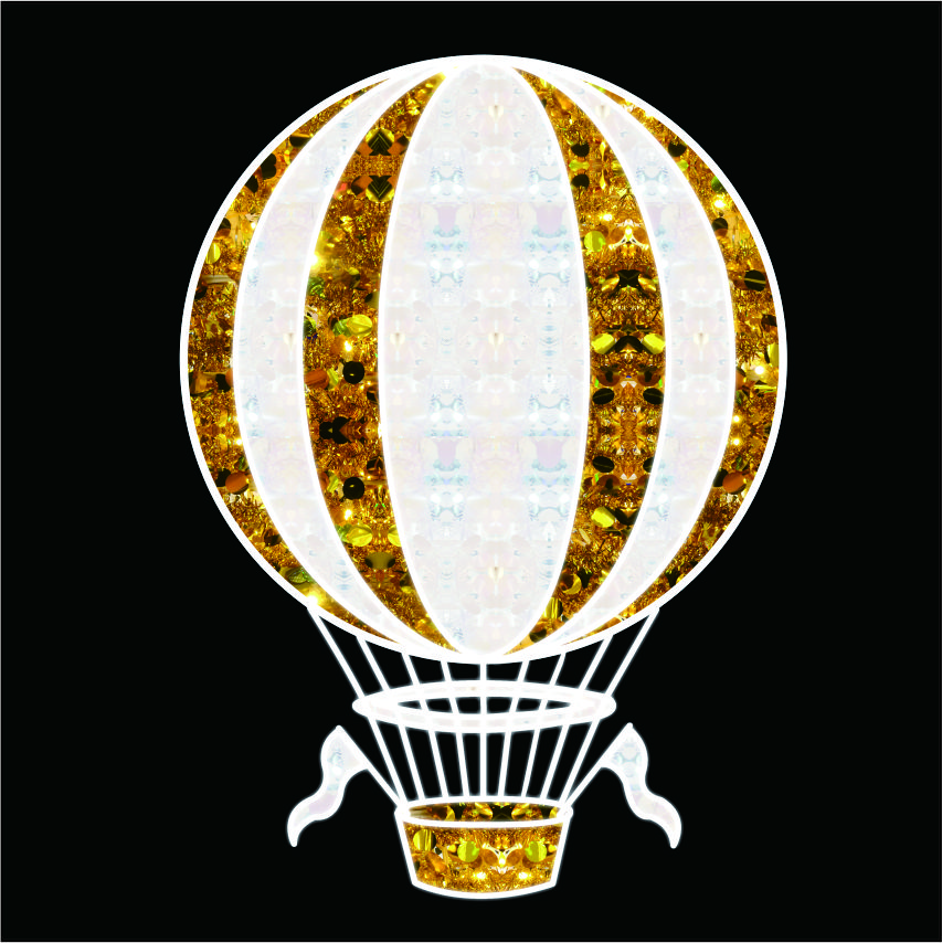 3D hot air balloon  LED Christmas Decorative Motif Light