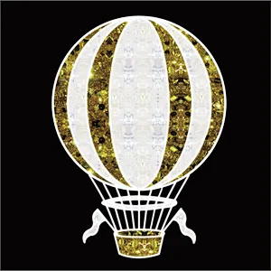 3D hot air balloon  LED Christmas Decorative Motif Light