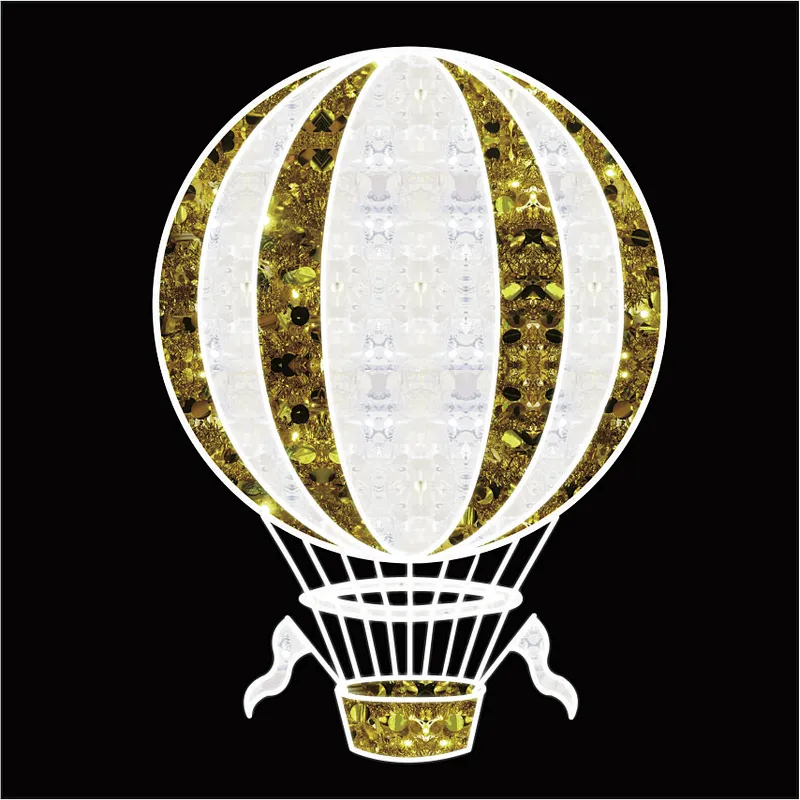 3D hot air balloon  LED Christmas Decorative Motif Light
