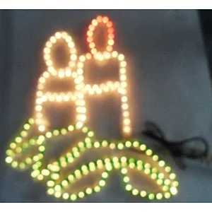 2D  iron shelf  Ramadan  Candles burn  Outdoor waterproof landscape decoration  led motif light