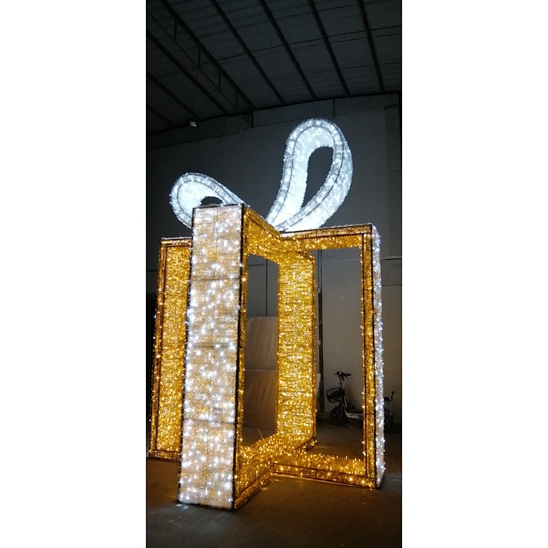 3D LED Christmas Gift box light Outdoor waterproof luminescence  String  Lights Motif Light