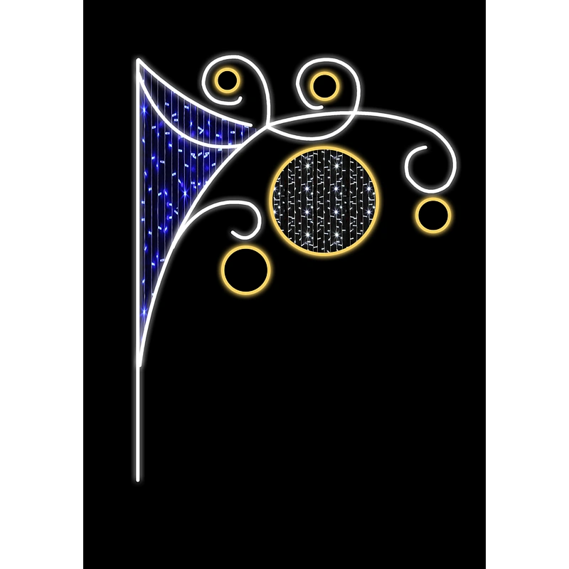 Star simple style New popular custom Xmas Decoration For Christmas  Outdoor Pole Street Motif light