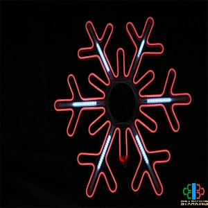 IP65 Flexible Neon Motif Light 60*60CM Snowflake Meteor Light for outdoor decoration