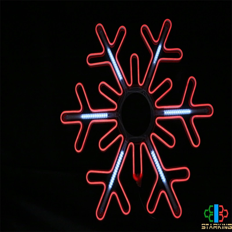 IP65 Flexible Neon Motif Light 60*60CM Snowflake Meteor Light for outdoor decoration