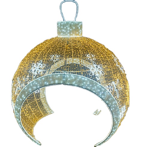 2022 golden color 4 m height Custom-made Outdoor 3 D gift box decorative high simulation  motif giant Christmas decoration