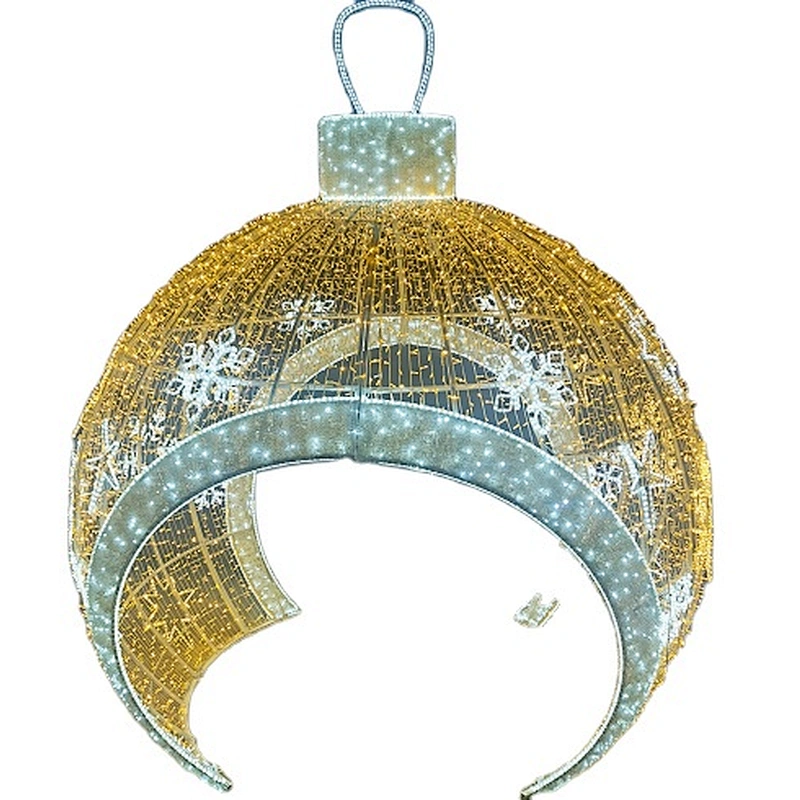 2022 golden color 4 m height Custom-made Outdoor 3 D gift box decorative high simulation  motif giant Christmas decoration