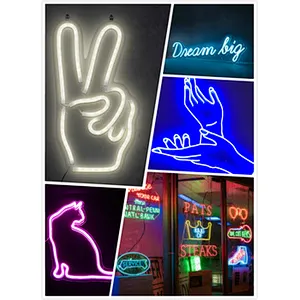 2D Customizable luminous outdoor removable  Decorations  Acrylic Letter Wedding  Display Hanging  Led Neon Sign light