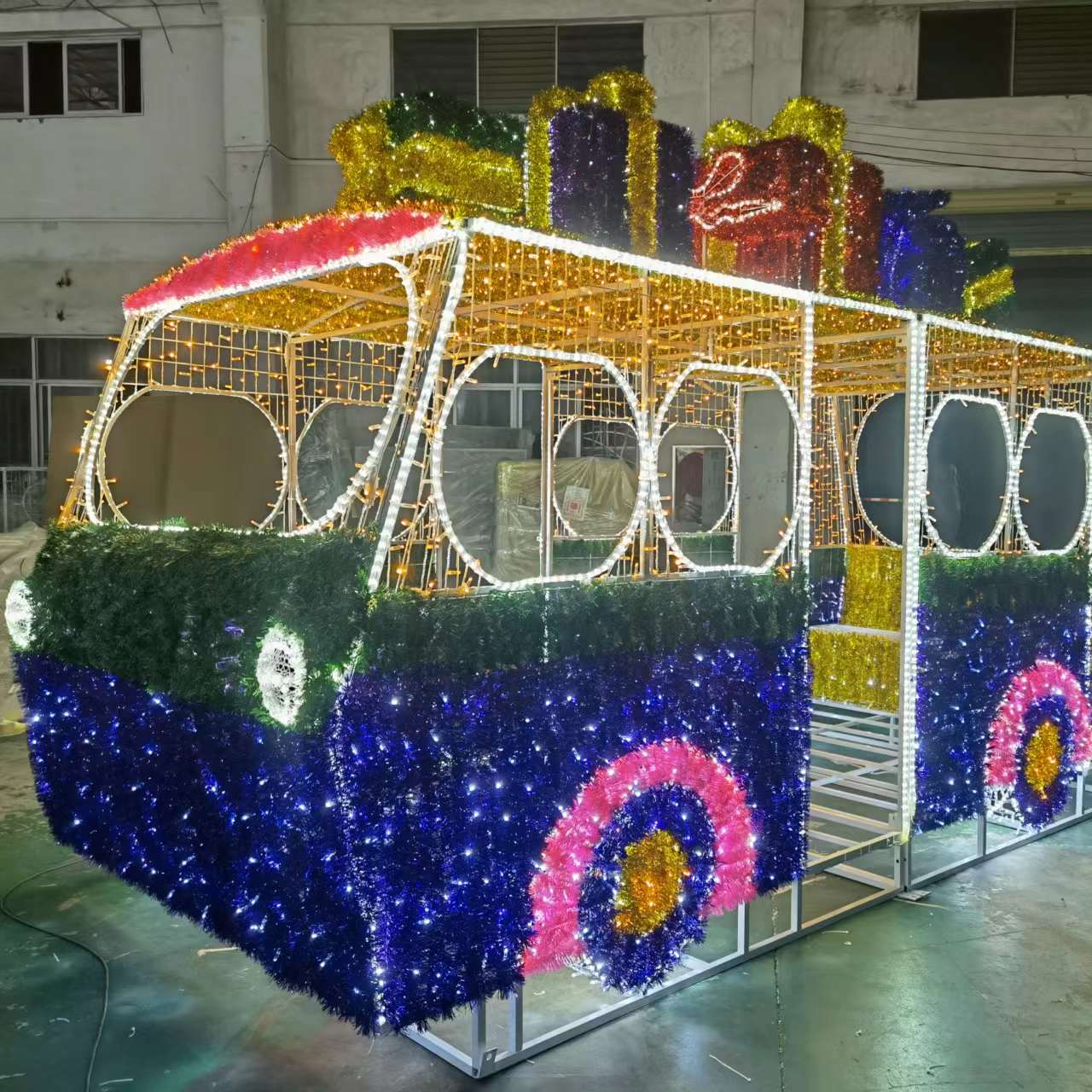STARKING Customize  3D bus car  Motif Decoration  Large Light  Led Holiday String Outdoor Christmas