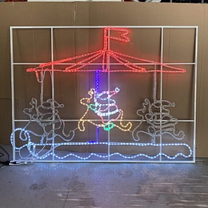 Warm white dove iron frame customizable  IP65 2D hanging  luminous Christmas  LED motif light  decoration
