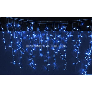 CE ROHS customized RGB dual color single color lighting remote control Led Christmas icicle light  warm white