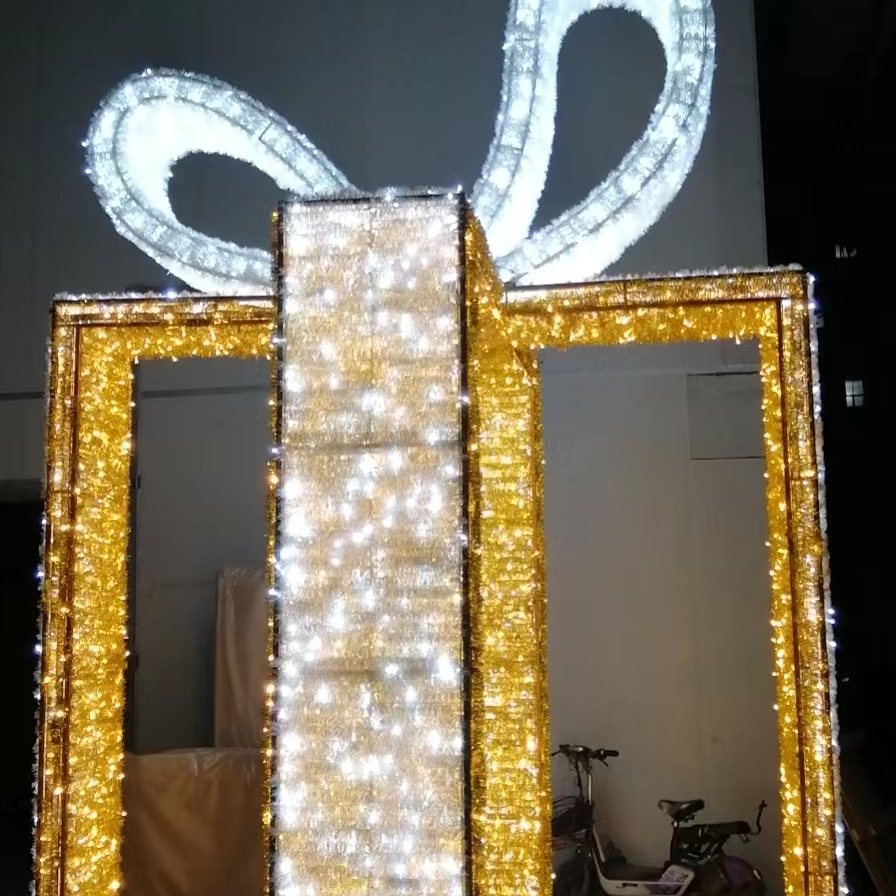 3D LED Christmas Gift box light Outdoor waterproof luminescence  String  Lights Motif Light