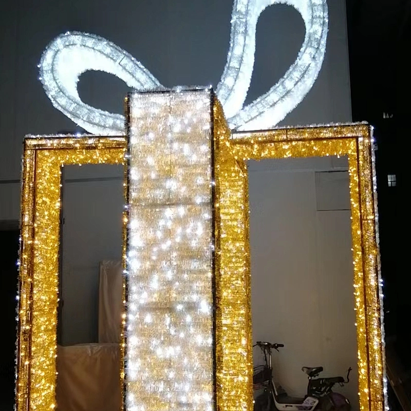 3D LED Christmas Gift box light Outdoor waterproof luminescence  String  Lights Motif Light
