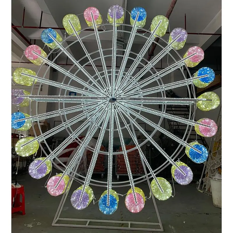 3D LED sky wheel decoration for outdoor String  Lights Motif Light