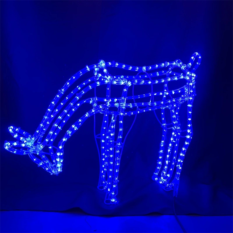 mini copper wire LED Christmas Reindeer Sled Rope String Deer Lights Motif Light
