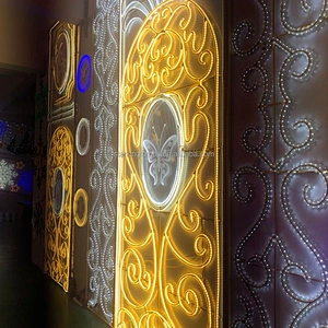 Custom cute Ramadan  2D hanging flashing luminous Christmas  decoration  LED motif lights