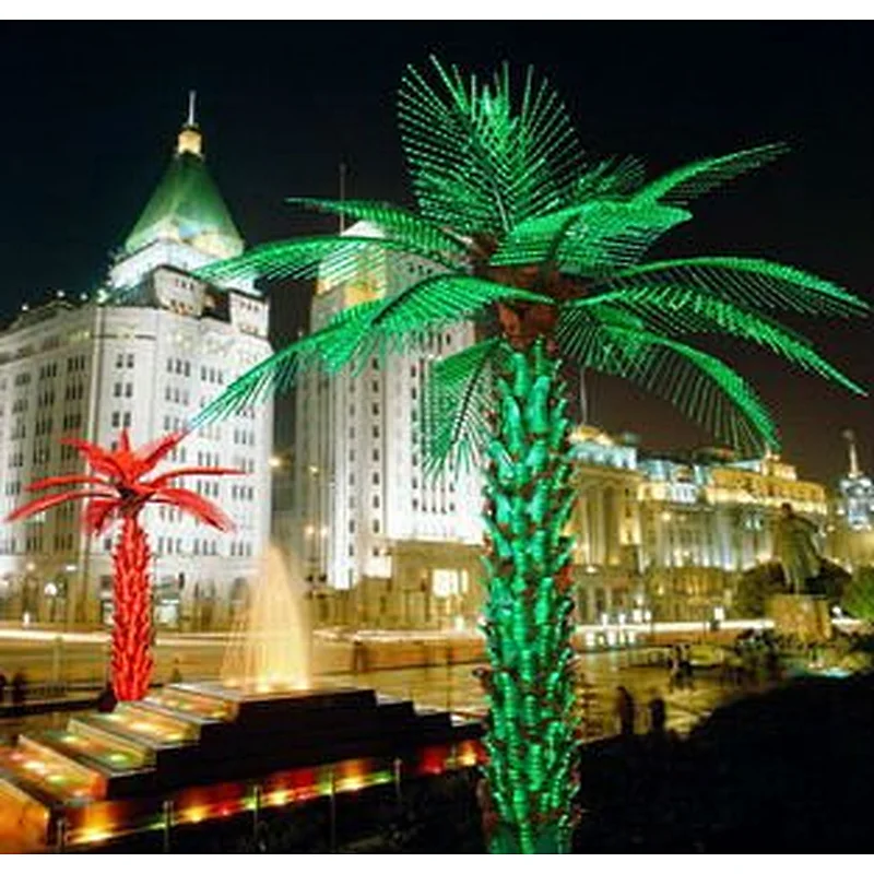 Hot sale Artificial coconut palm tree fairy garden led lights
