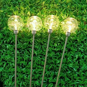 Garden courtyard landscape home pathway decoration waterproof   solar powered   wholesale crystal ball led lights