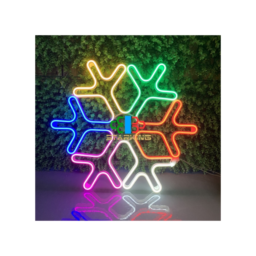 Starking 60*60cm snowflake LED neon motif light IP65 Christmas theme party decoration light