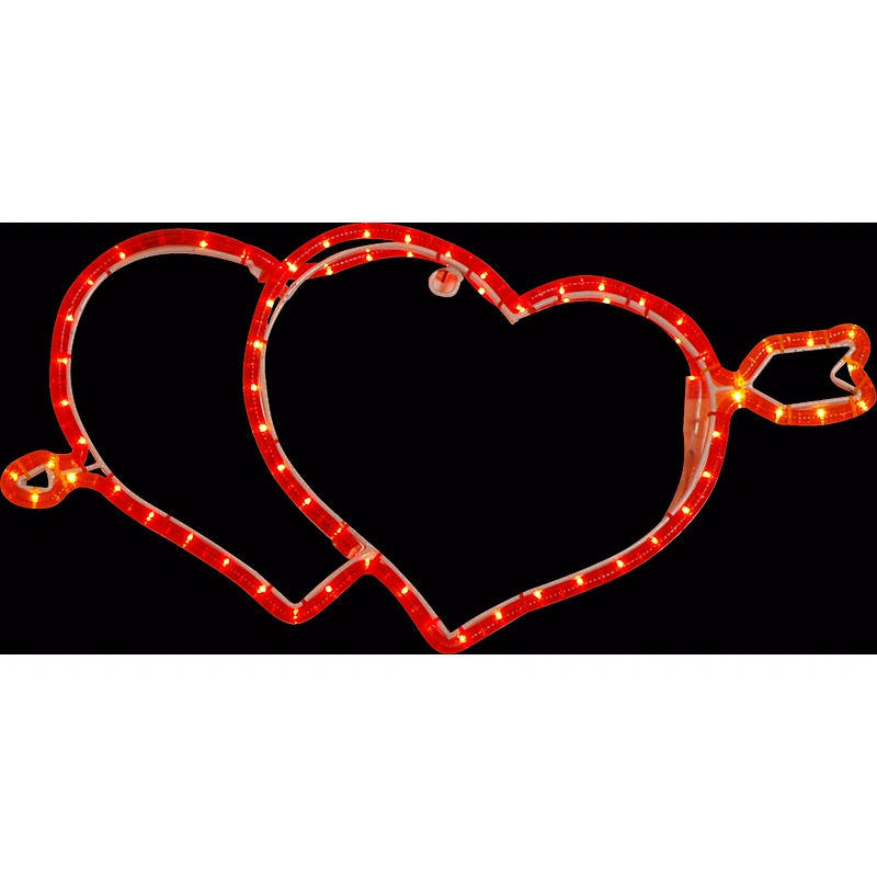 2D hanging LED The iron  red pentagram star motif light  for  Christmas holiday landscape decoration  Customizable pattern