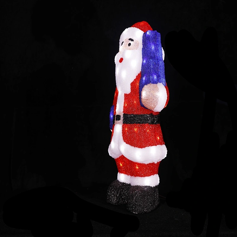 3D best-selling Factory direct wholesale Christmas outdoor waterproof decorative LED  Santa Claus Sculpture motif  light