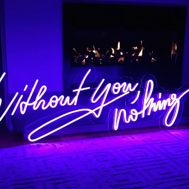 2D Customizable luminous outdoor removable  Decorations  Acrylic Letter Wedding  Display Hanging  Led Neon Sign light