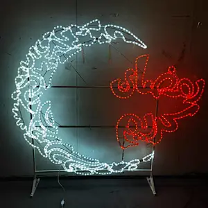 Meniscus with stars eid crescent  Ramadan  The  Moon    Outdoor waterproof landscape decoration  led motif light