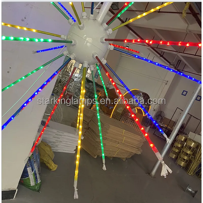 2m height LED firework light outdoor decoration light