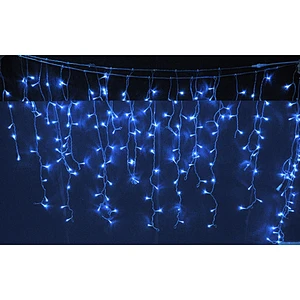 connectable outdoor 220v 2X1.5M  300LEDS led curtain icicle lights white rubber cable for holiday Christmas decoration