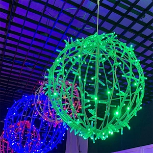 Varied in style  3D ball  3colorful decoration size customization factory wholesale led spherical ball motif light