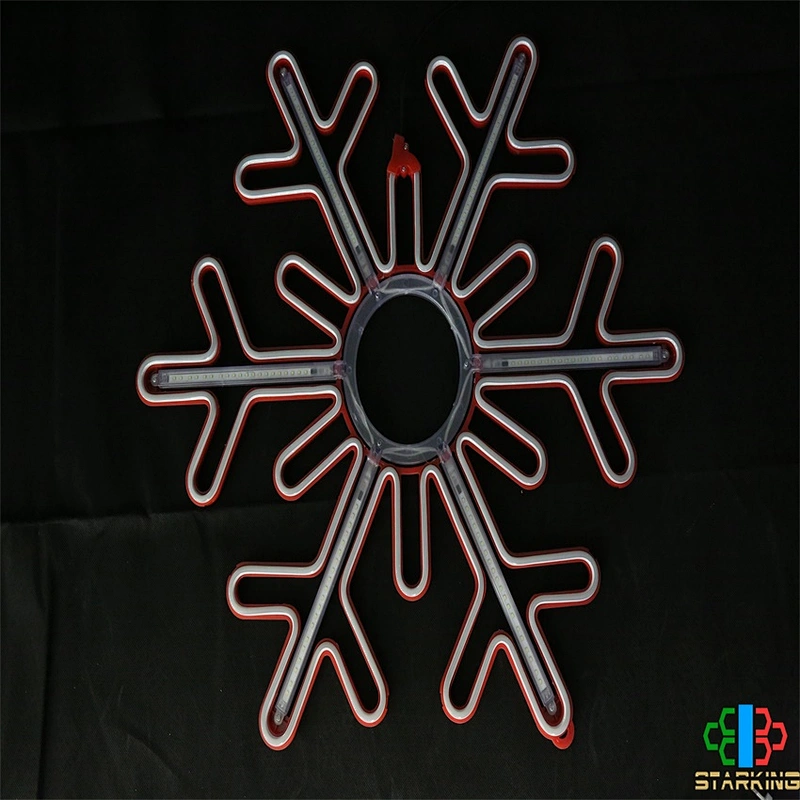 IP65 Flexible Neon Motif Light 60*60CM Snowflake Meteor Light for outdoor decoration