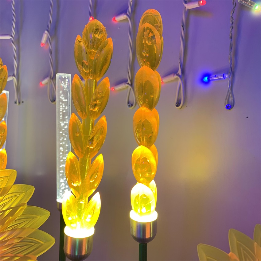 Artificial rice wheat  Garden courtyard landscape home pathway decoration waterproof  wholesale led Simulation Flower lights