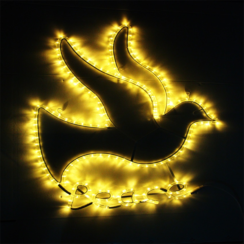Hot sale peace dove 2d led motif light