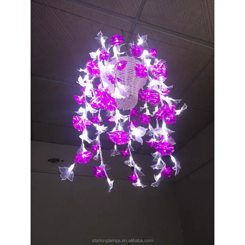 Indoor vase potted hanging basket  flower simulation luminous decoration led motif light