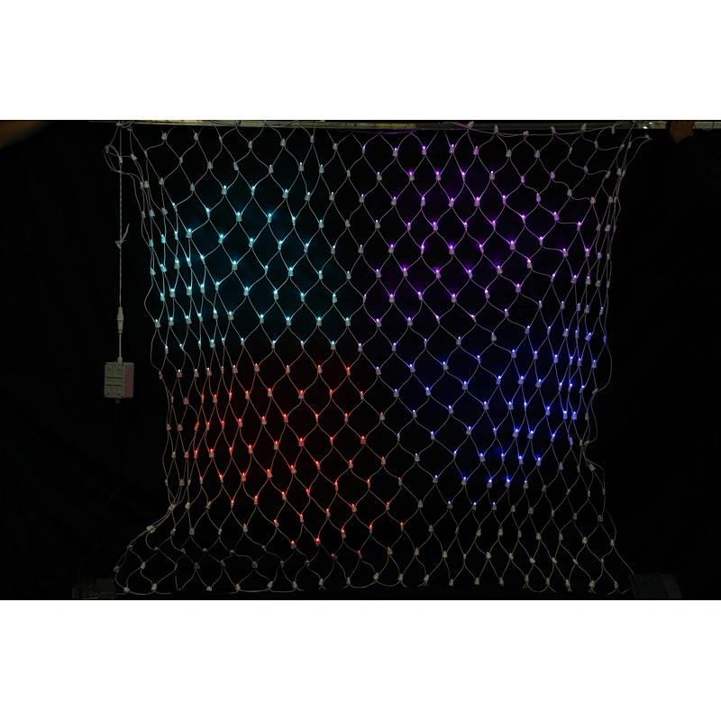 STARKING Outdoor led seven color Sync digital smart curtain fishing dmx led net light for Christmas