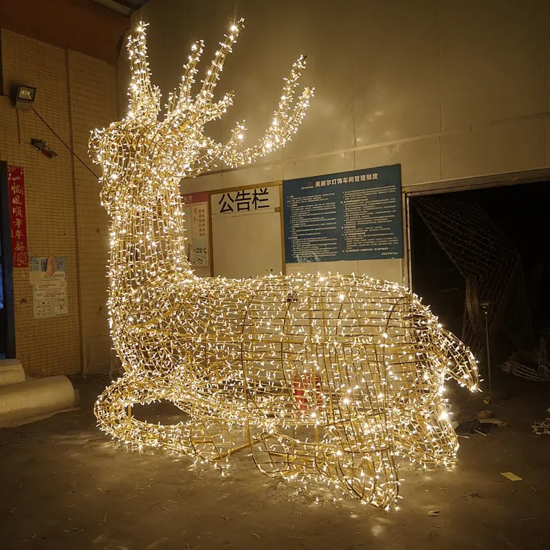 3m  LED Christmas Holiday decorations  Reindeer Outdoor waterproof landscaping  luminescence  String Deer Lights Motif Light