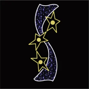 2019 New Xmas Decoration Led Motif Light For Pole Christmas Decorative Outdoor Pole Street Motif