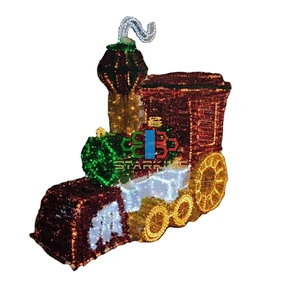 3D festival commercial landscape design project Road square park decoration large gift box LED motif light
