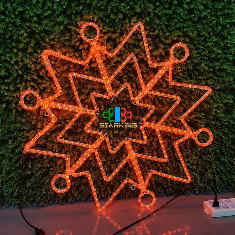 New design 8 Functional effects street motif decor Outdoor Led Snowflake Christmas Lights