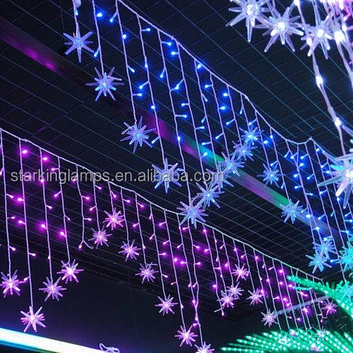 manufacturer Outdoor Connectable christmas icicle curtain light 8 function flashing wedding Christmas hotel hall decoration