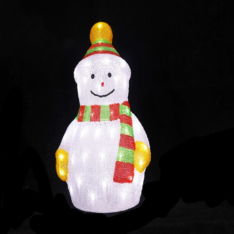 3D  snowman Factory Direct  wholesale Landscape of supermarket Square Christmas  Decorations  LED Sculpture  Light