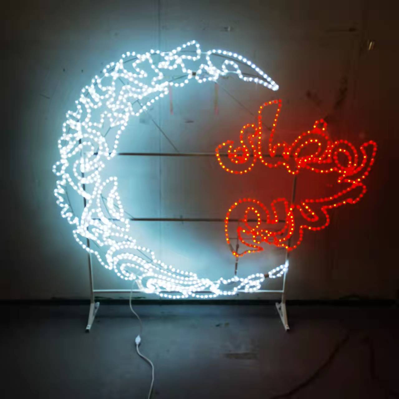 Meniscus with stars eid crescent  Ramadan  The  Moon    Outdoor waterproof landscape decoration  led motif light