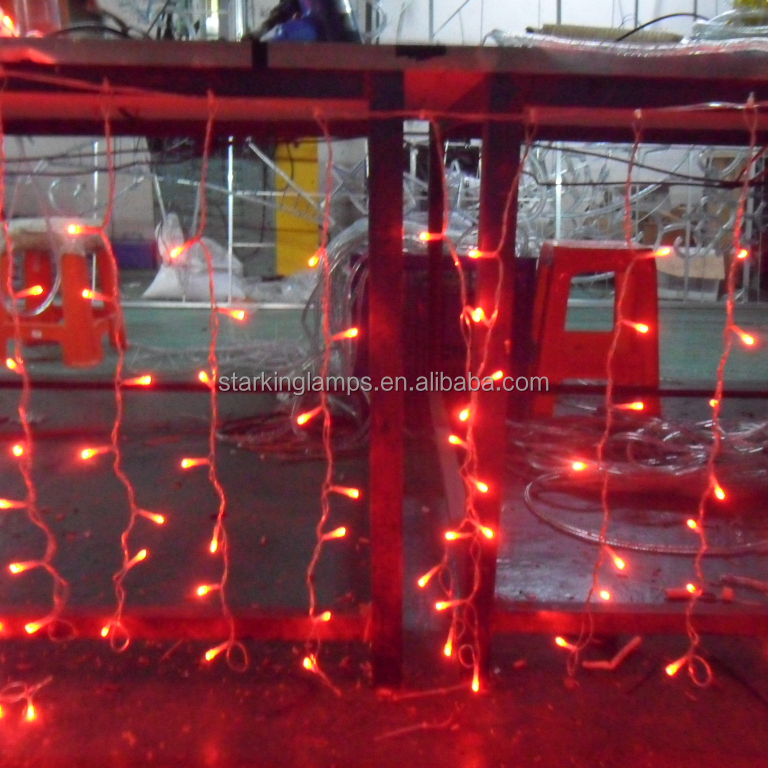 STARKING 4M  Garland LED Curtain Icicle String Droop 0.4-0.6m AC 220V110V Garden Street Outdoor Decorative Holiday Light